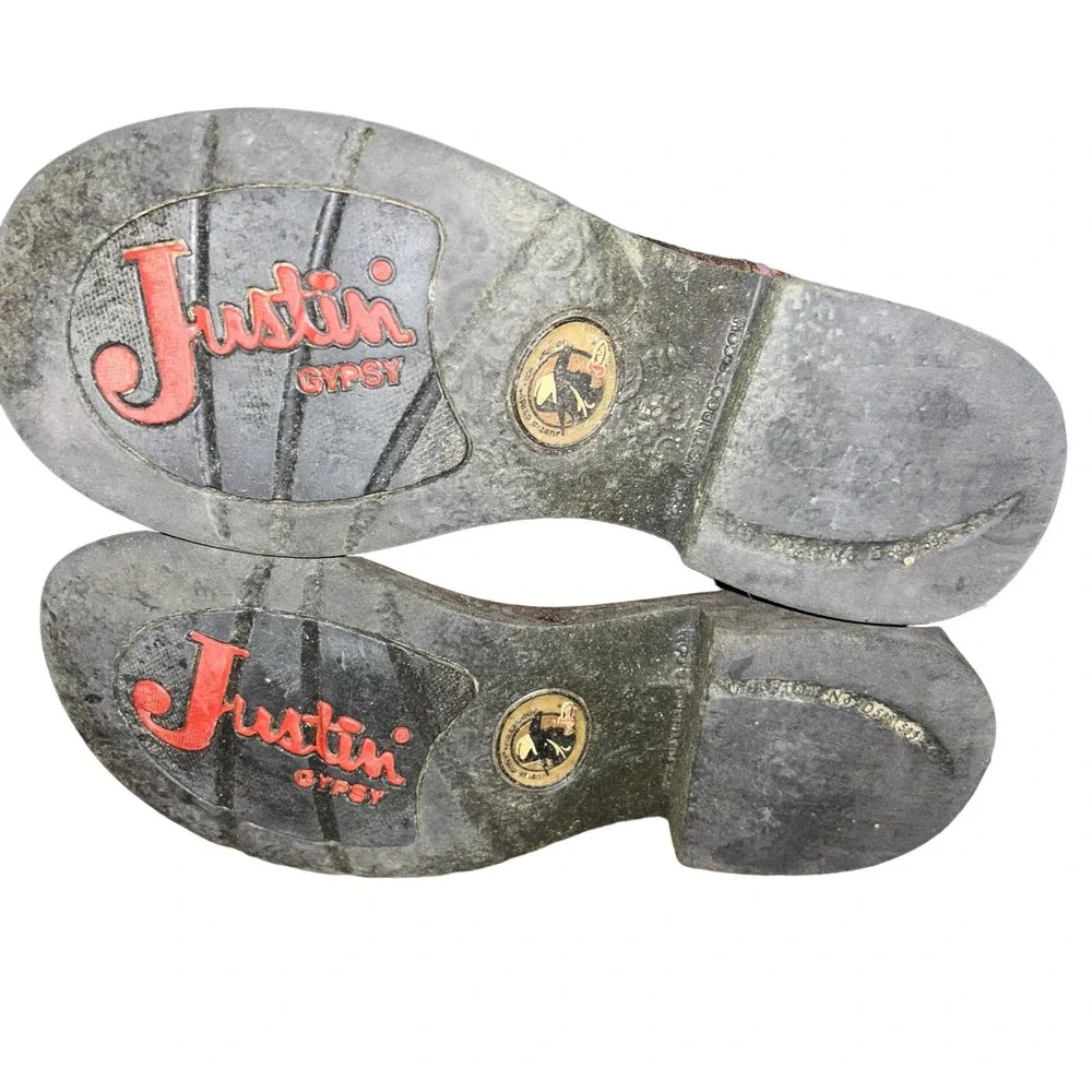 JUSTIN gypsy ladies size 9 cowboy boots western gorpcore winter - Picture 4 of 5